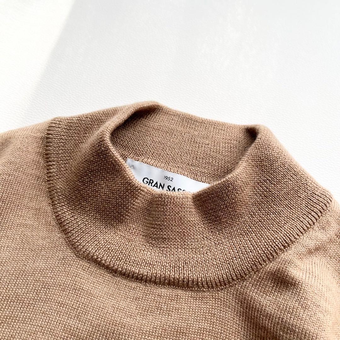 美品『Gran Sasso』モックネック／プルオーバーニット／ウール／M／春秋冬