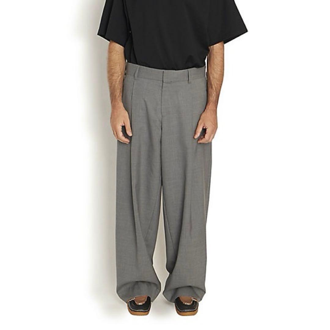 【kolor 22SS】ウール トロピカル スラックス グレー サイズ1