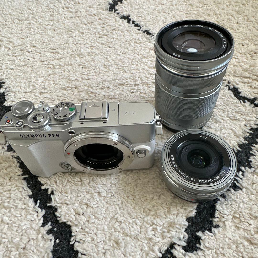 OLYMPUS PEN EーP7 EZダブルズームキットミラーレス一眼カメラ
