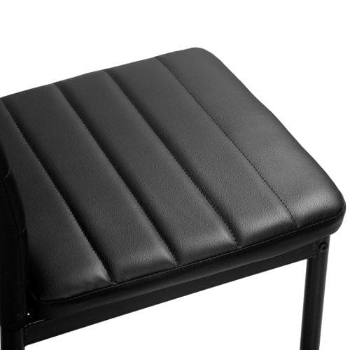 【ブラック4脚セット】ダイニングチェア ダイニング チェアー PU　座り心地いい