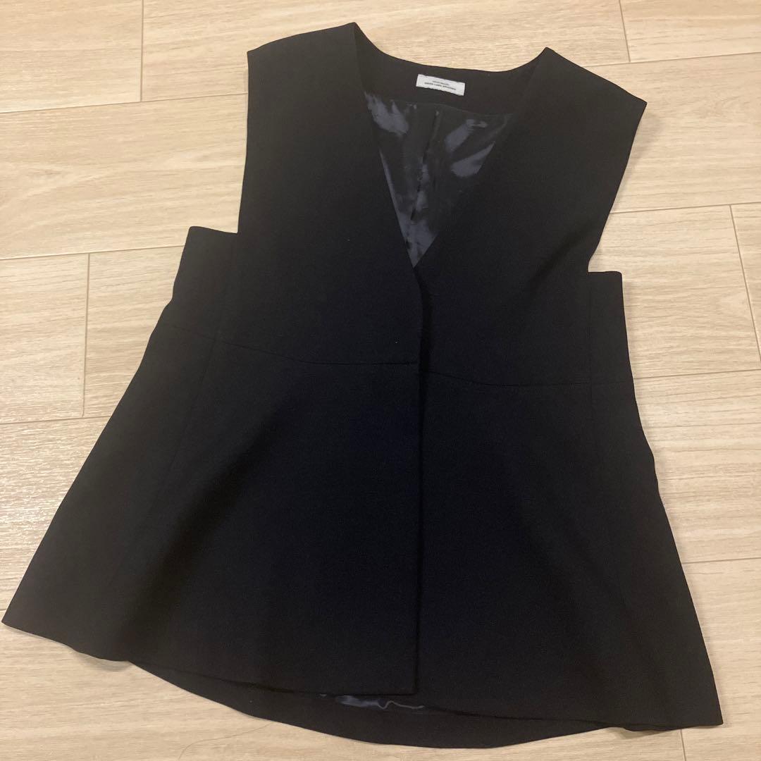 green label relaxing ソフト ジョーゼット ペプラム ジレ