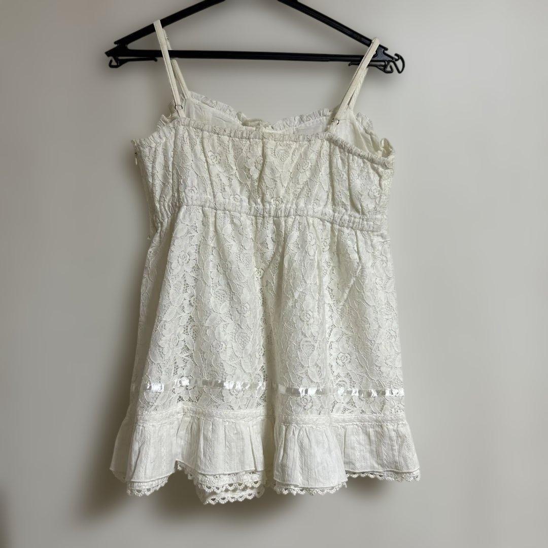 00'Ｓ平成 LIZLISA ホワイトレースキャミワンピ姫ギャル 姫ロリ