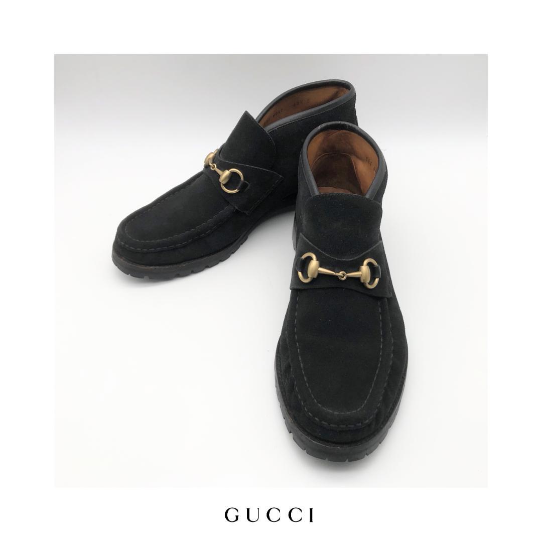 GUCCI グッチ ビットモカシン ハイカット イタリア製 メンズ USED