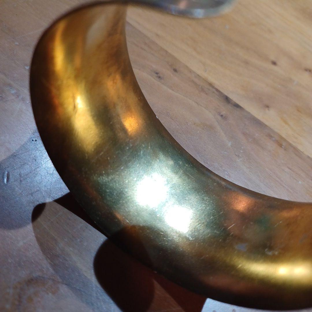 【美品】FONTE バングル 地金SILVER925 18金コーティング★巾着付