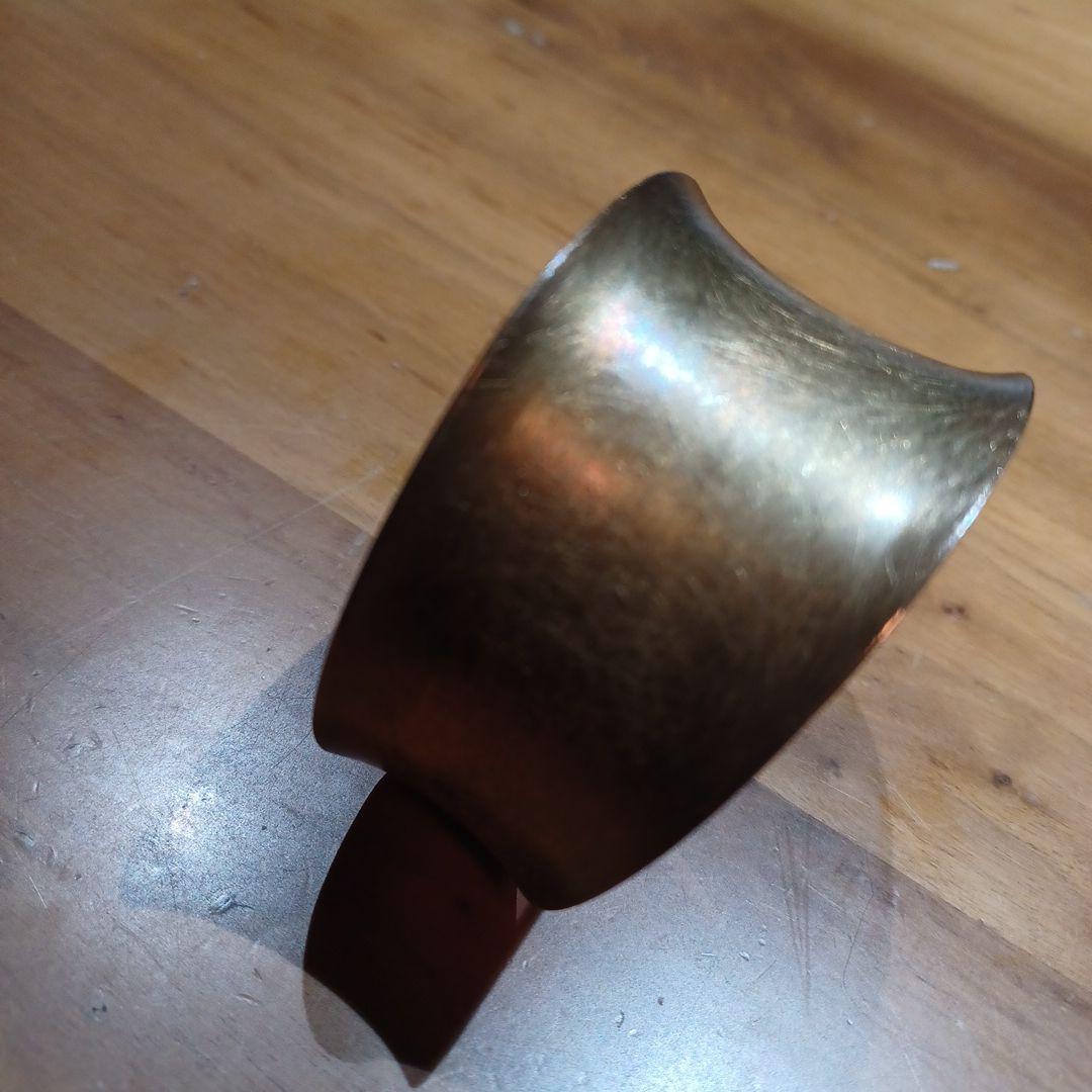 【美品】FONTE バングル 地金SILVER925 18金コーティング★巾着付