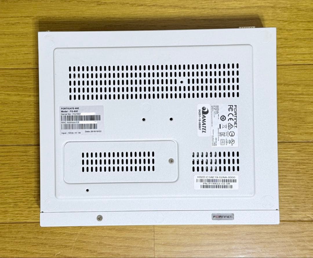 FORTINET FORTIGATE-80E(ライセンス切れ)【v7.4.9】①
