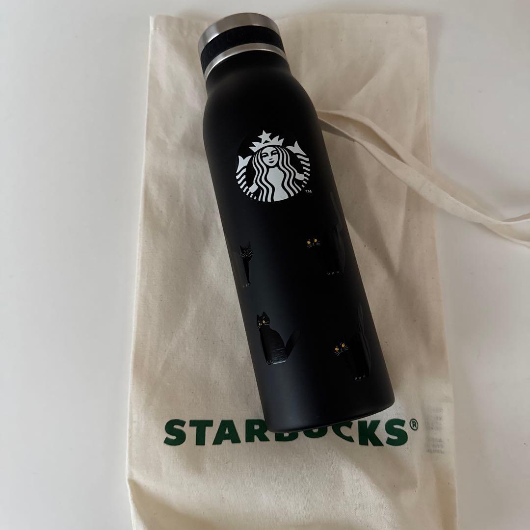 Starbucks 猫デザイン ステンレスボトル
