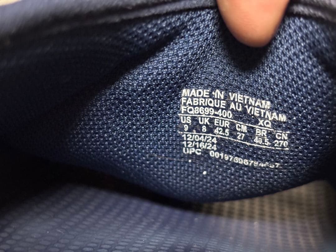 Nike AIR スライドサンダル ネイビー/ホワイト　fq8699 400