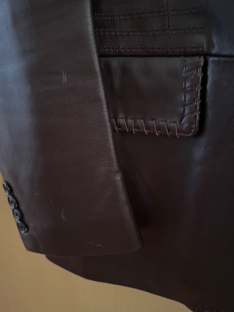 DURBAN レザー　テーラードジャケット 茶色　メンズ Ｌ　本革