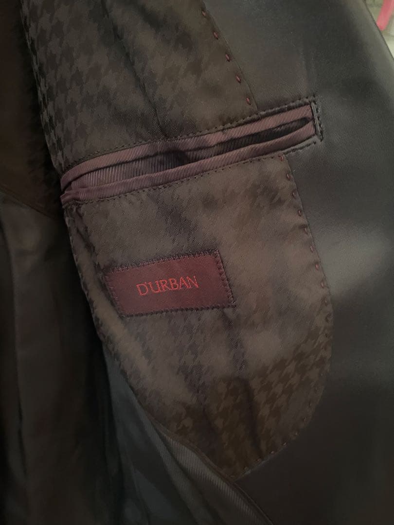 DURBAN レザー　テーラードジャケット 茶色　メンズ Ｌ　本革