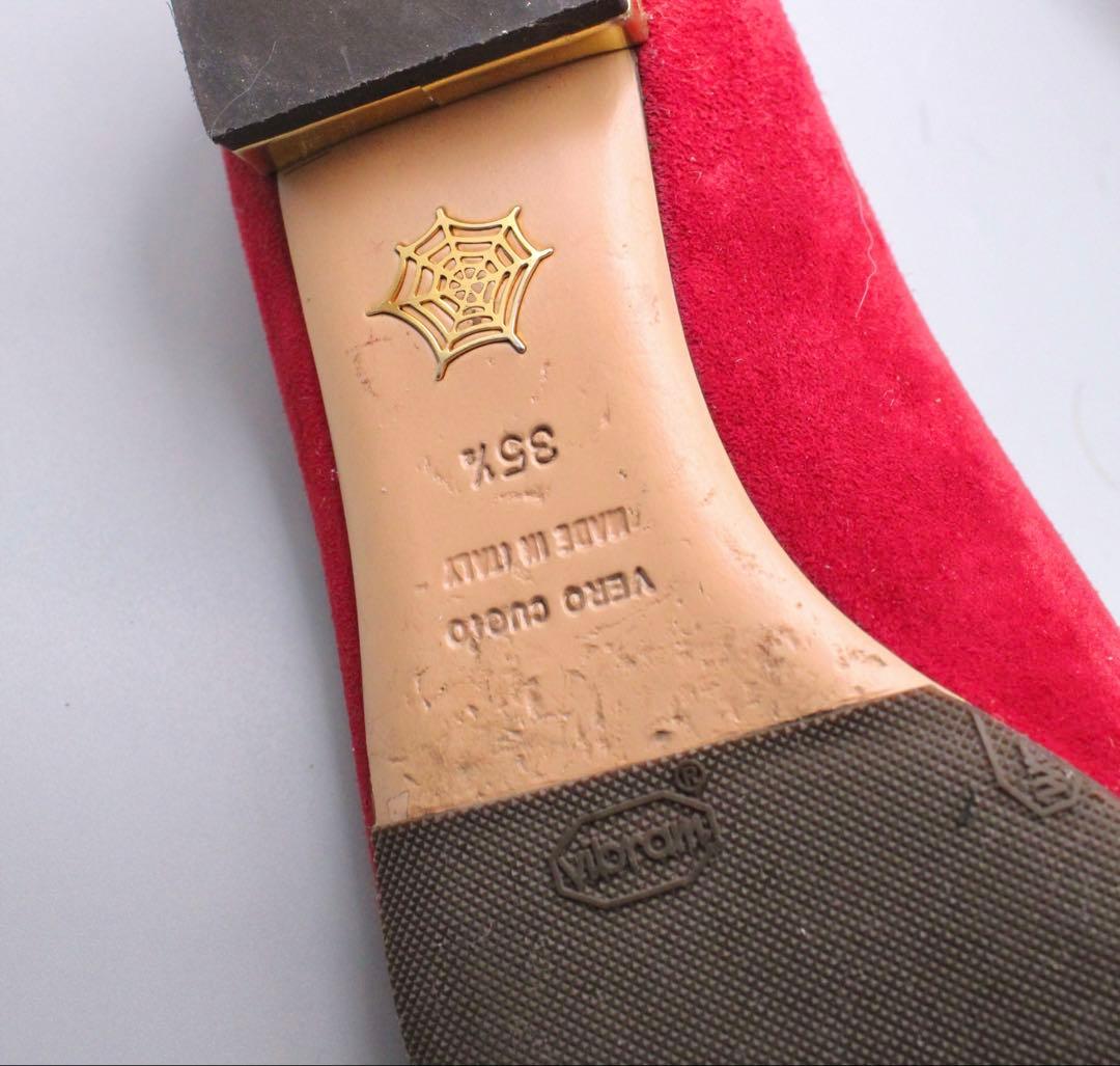 「CHARLOTTE OLYMPIA」　牛モチーフ　スエード　フラットシューズ