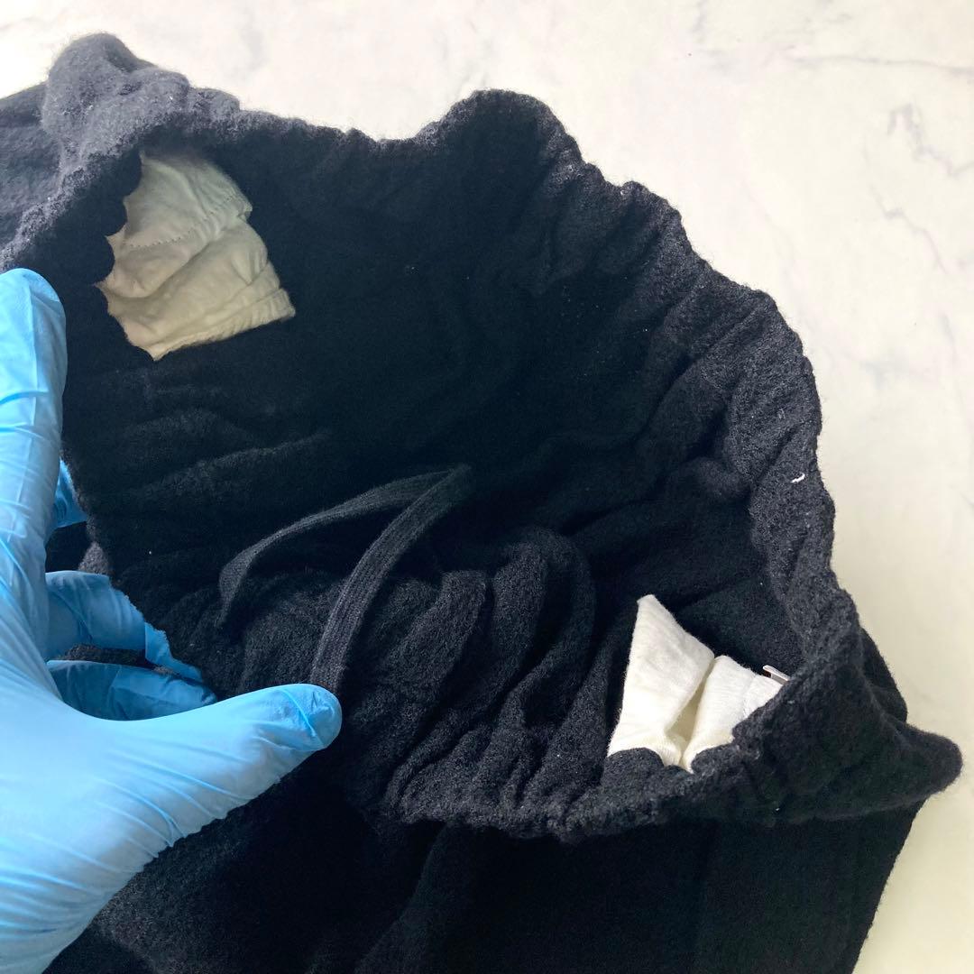 ブラックコムデギャルソン 縮小ウール バルーン ペンギンパンツ 黒