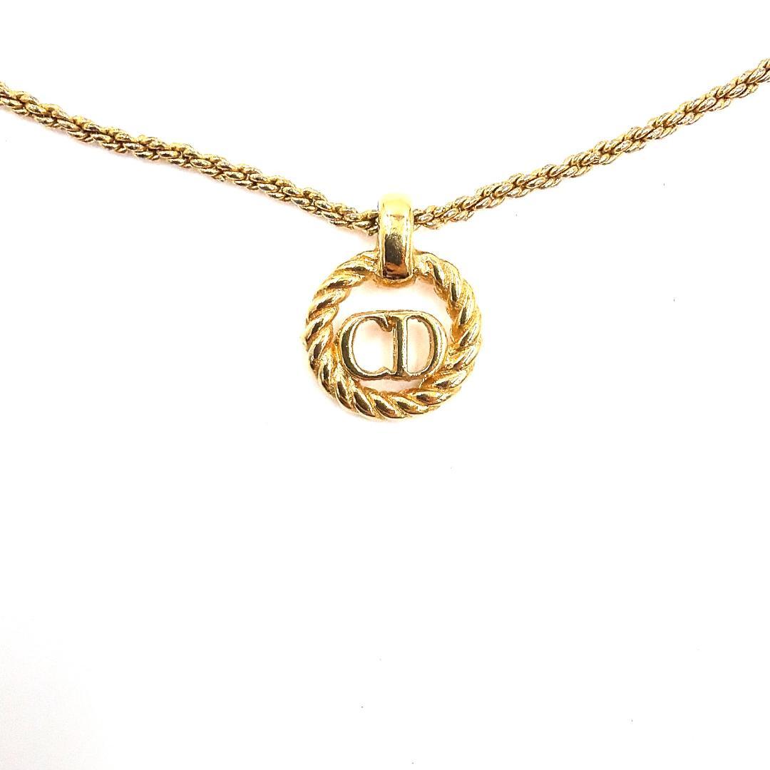 ✨️美品✨️ クリスチャン・ディオール CDロゴ ラウンド ネックレス ゴールド