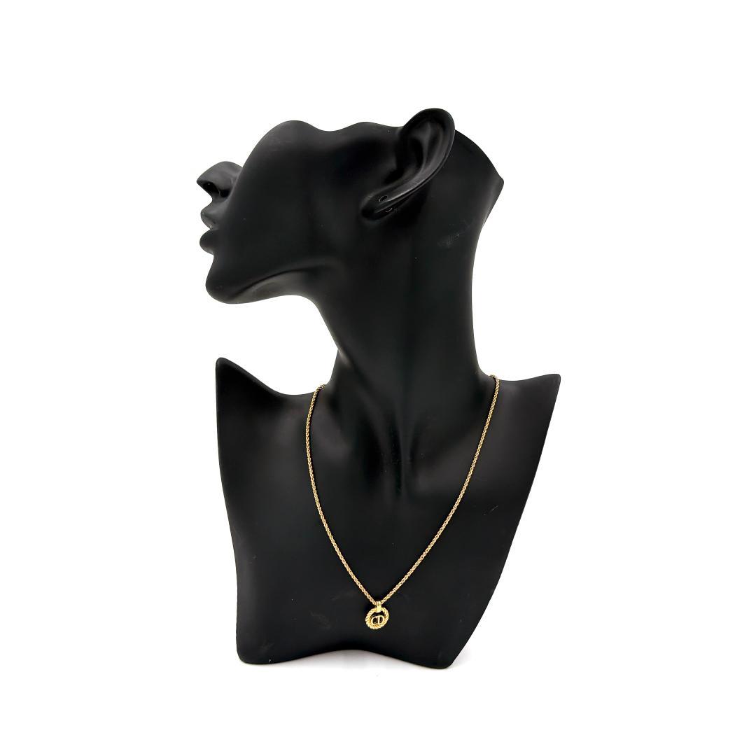 ✨️美品✨️ クリスチャン・ディオール CDロゴ ラウンド ネックレス ゴールド