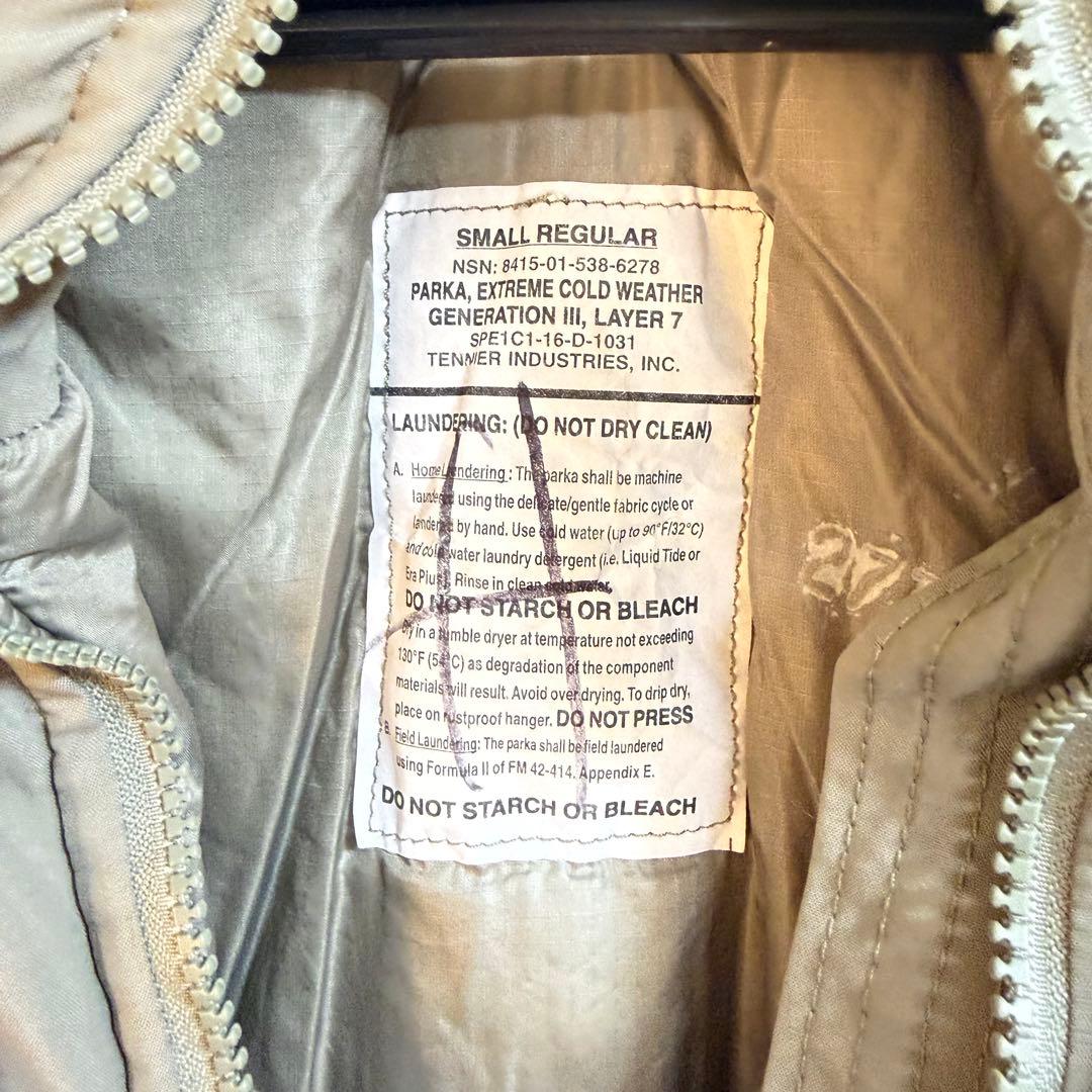 米軍本物 プリマロフト level 7 パーカー ジャケット S ecwcs ②