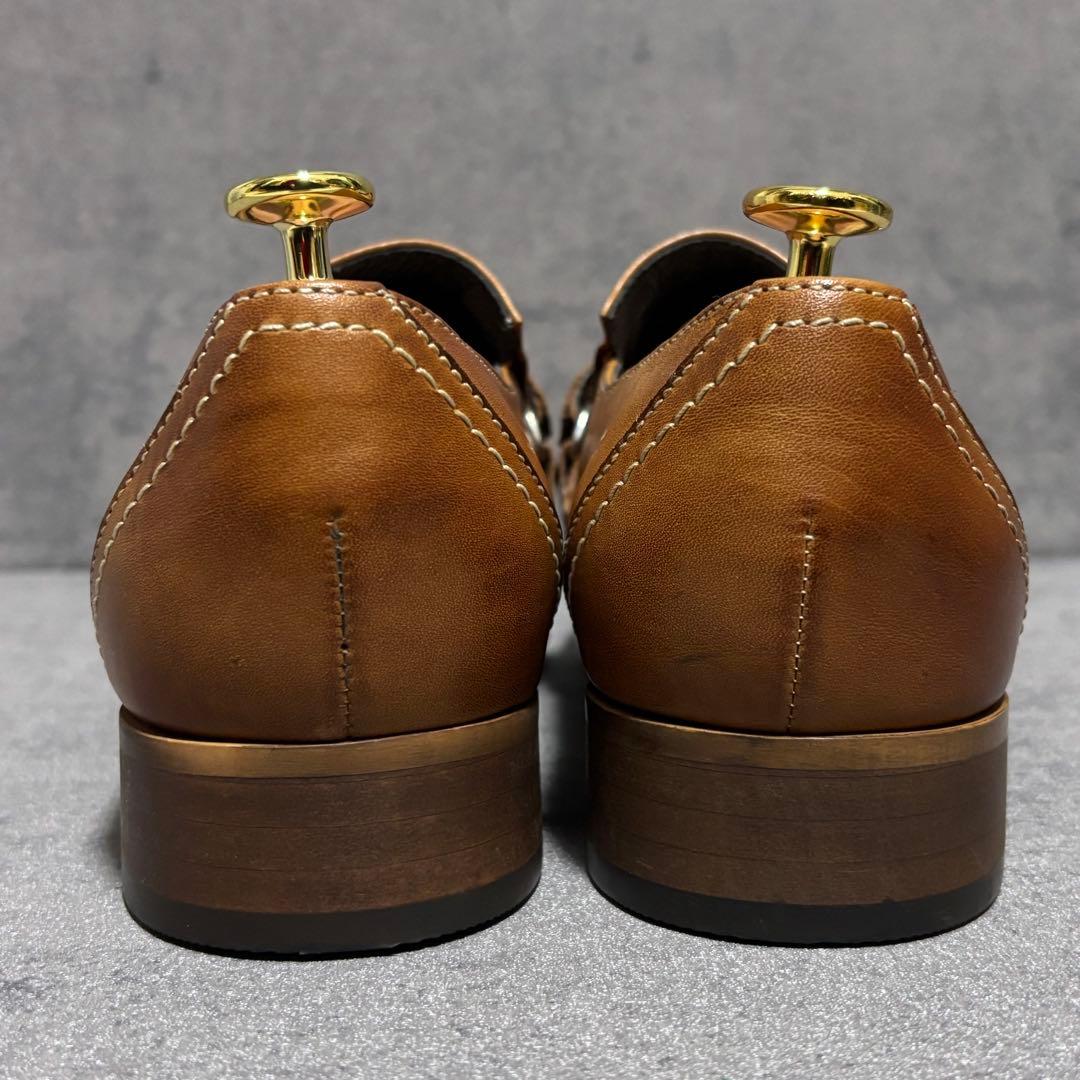 新品　キャサリンハムネットロンドン　ドレスシューズ　キャメル　ベルト　2229