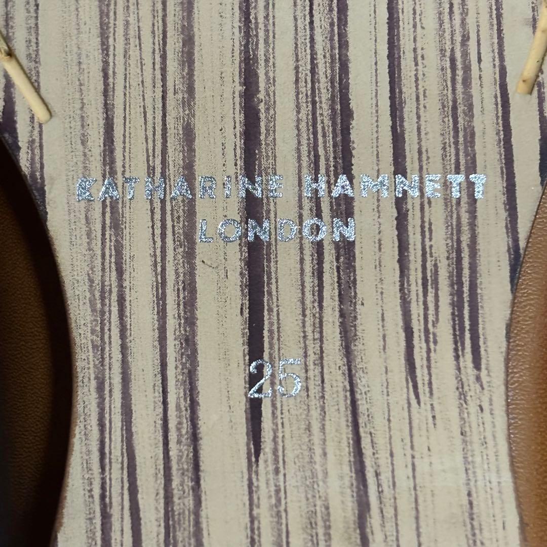 新品　キャサリンハムネットロンドン　ドレスシューズ　キャメル　ベルト　2229