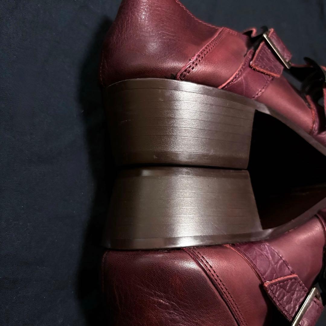 【未使用】トルネードマート　本革レザーシューズ　革靴　ボルドー