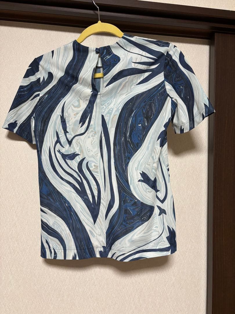 トップス mame Marble Print Jersey Crew Neck Top