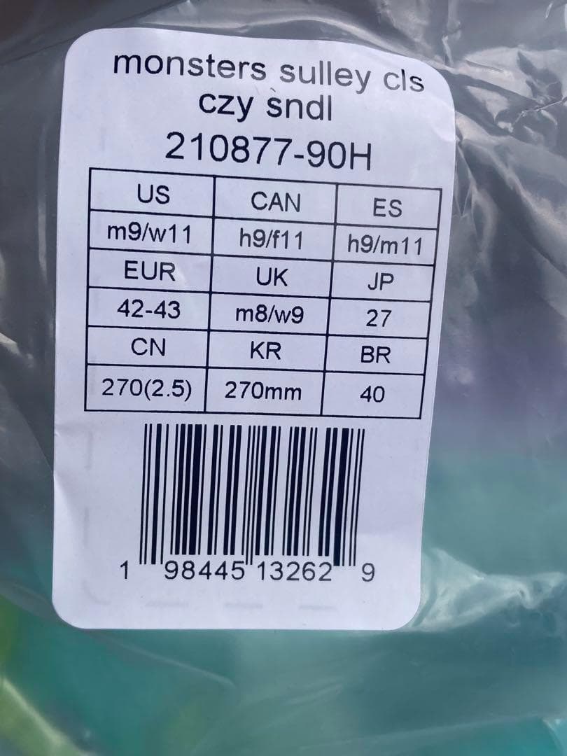 【27㎝】新品 正規品 モンスターズインク クロックス サリー サンダル d