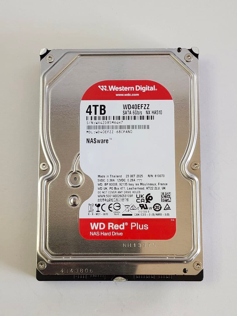 Western Digital WD40EFZZ 4TB NAS用