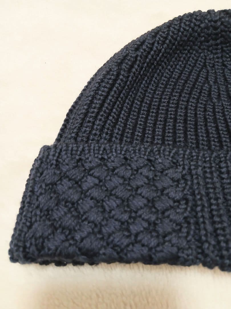 LOUIS VUITTON ルイヴィトン ニット帽 ビーニー ネイビー