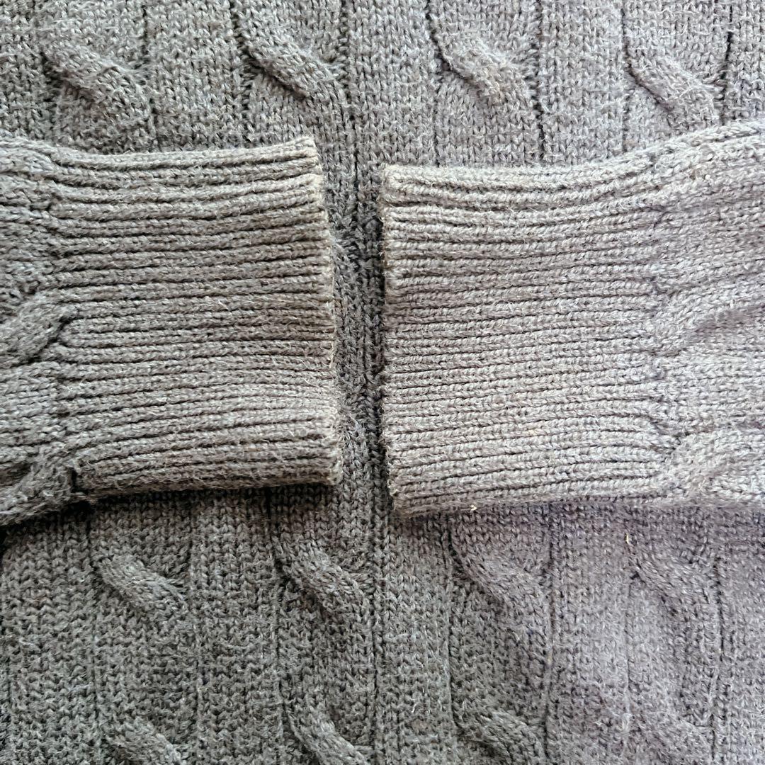 ラルフローレン ケーブルニットセーター ハーフジップ 男女兼用 S ネイビー