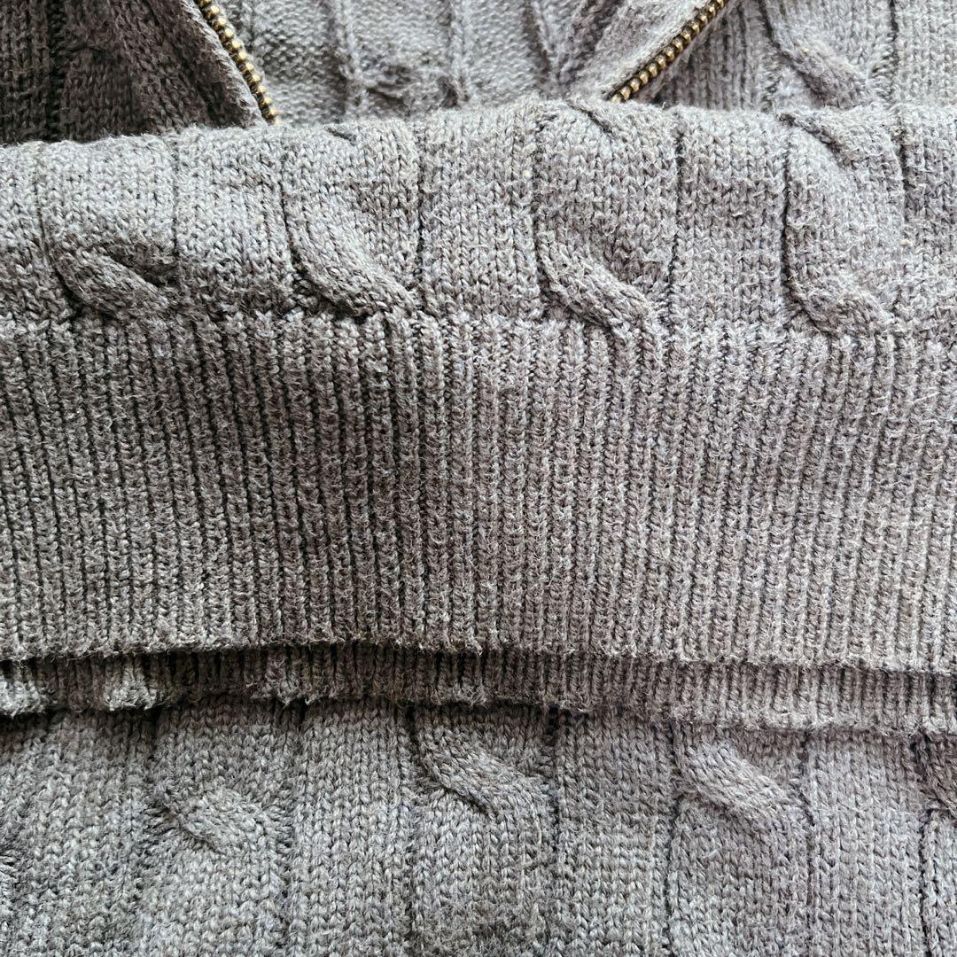 ラルフローレン ケーブルニットセーター ハーフジップ 男女兼用 S ネイビー