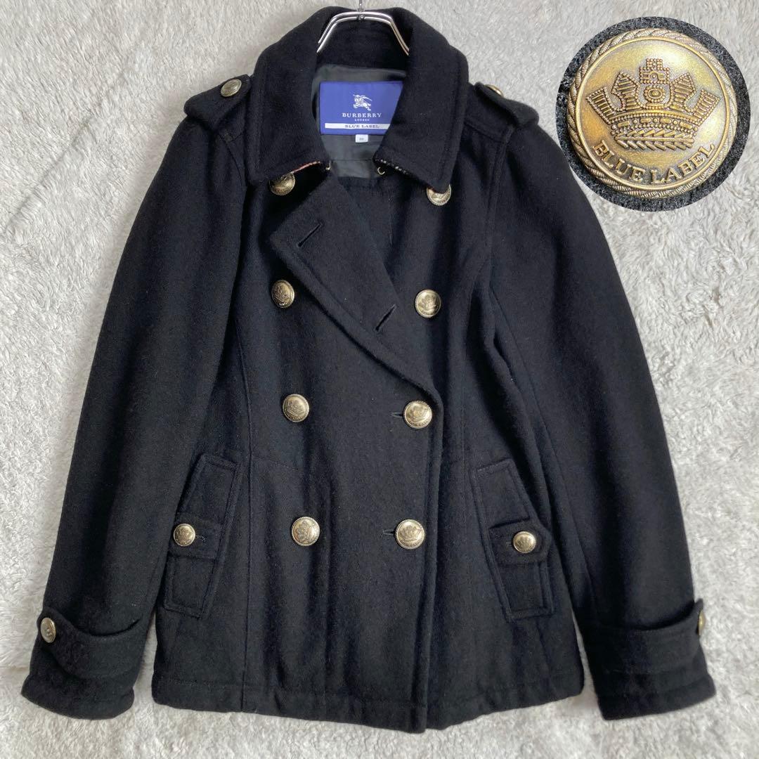 BURBERRY BLUE LABEL　ナポレオンジャケット　ノバチェック　黒