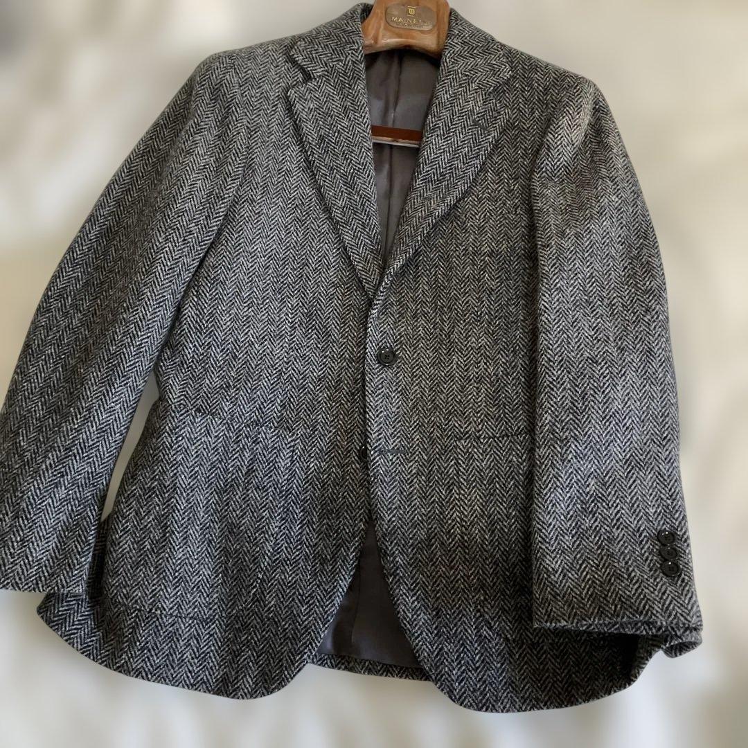 BEAMS F × HARRIS TWEED ヘリンボーン テーラードジャケット