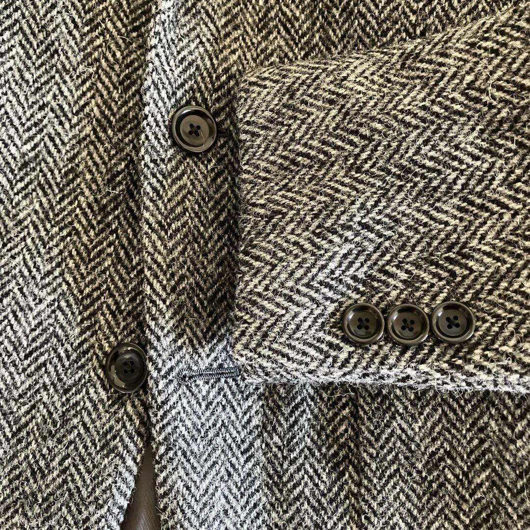 BEAMS F × HARRIS TWEED ヘリンボーン テーラードジャケット