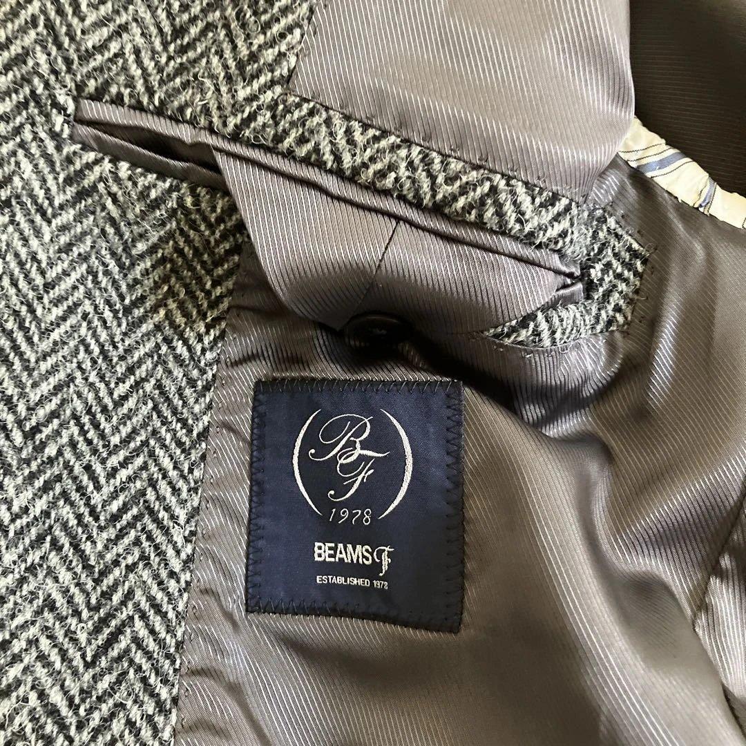 BEAMS F × HARRIS TWEED ヘリンボーン テーラードジャケット