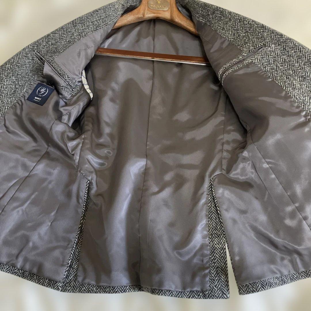 BEAMS F × HARRIS TWEED ヘリンボーン テーラードジャケット