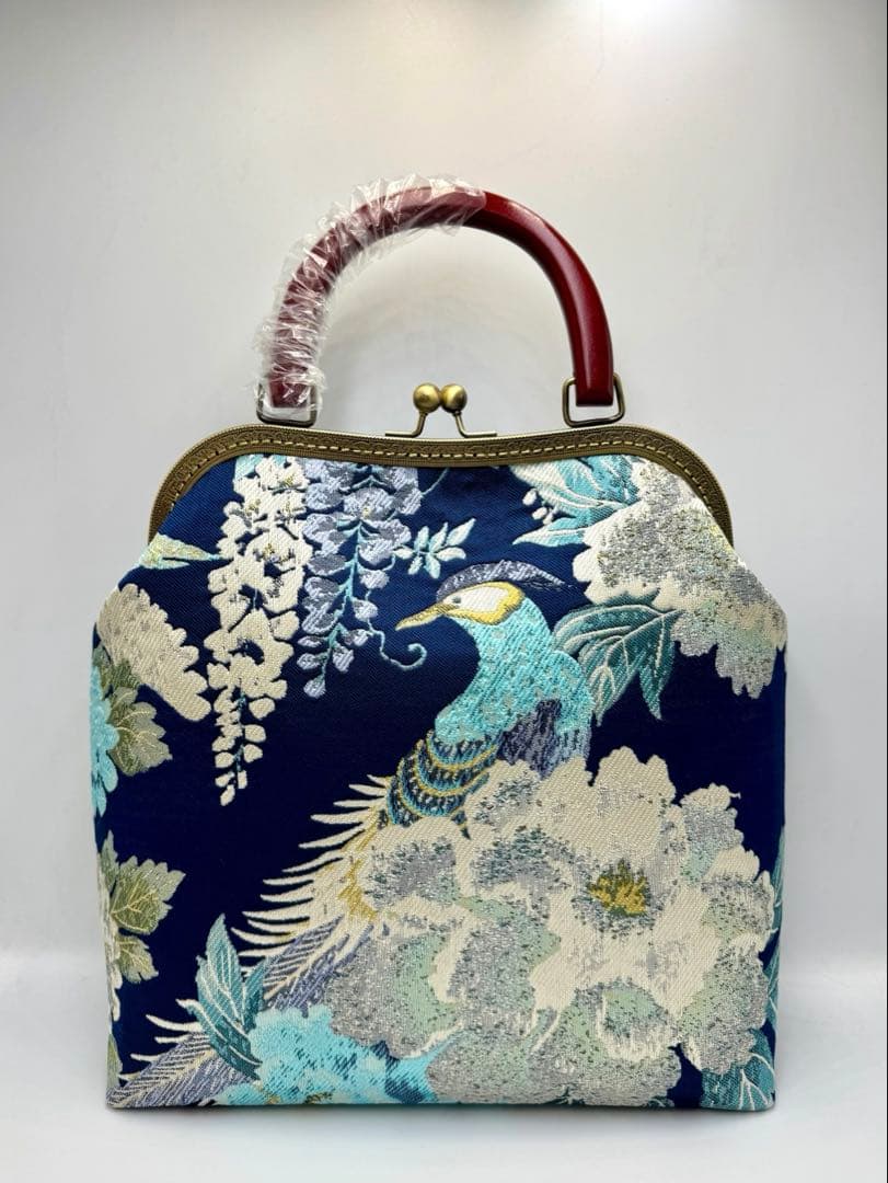 ハンドメイド　大きながま口バッグ　#559