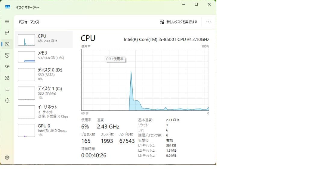 【薄型コンパクト】ProDesk 32GBメモリー&500GB M.2搭載！！
