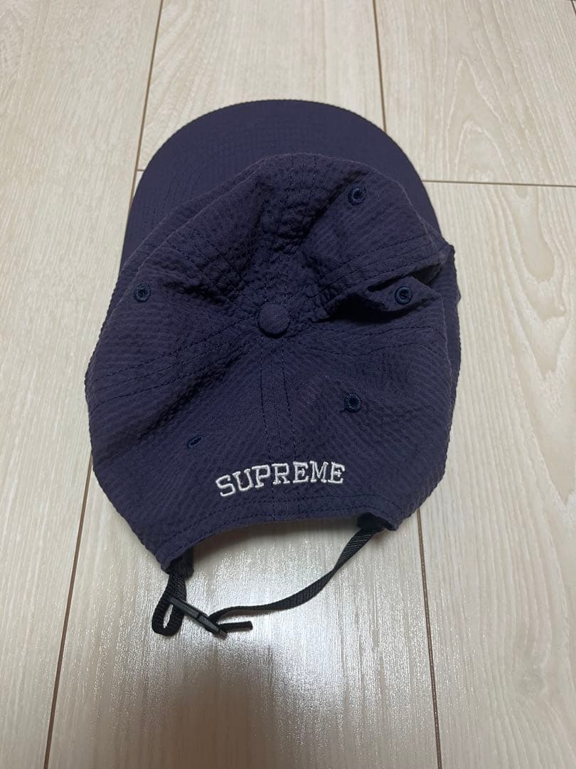 帽子 Supreme Seersucker S Logo 6-Panel Navy