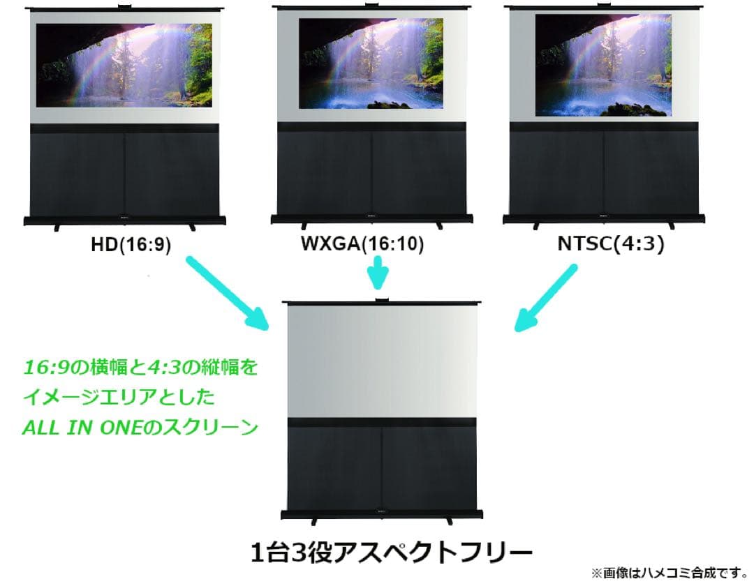 KIKUCHI キクチ 自立 床置 スクリーン 60インチGUP-60AFW
