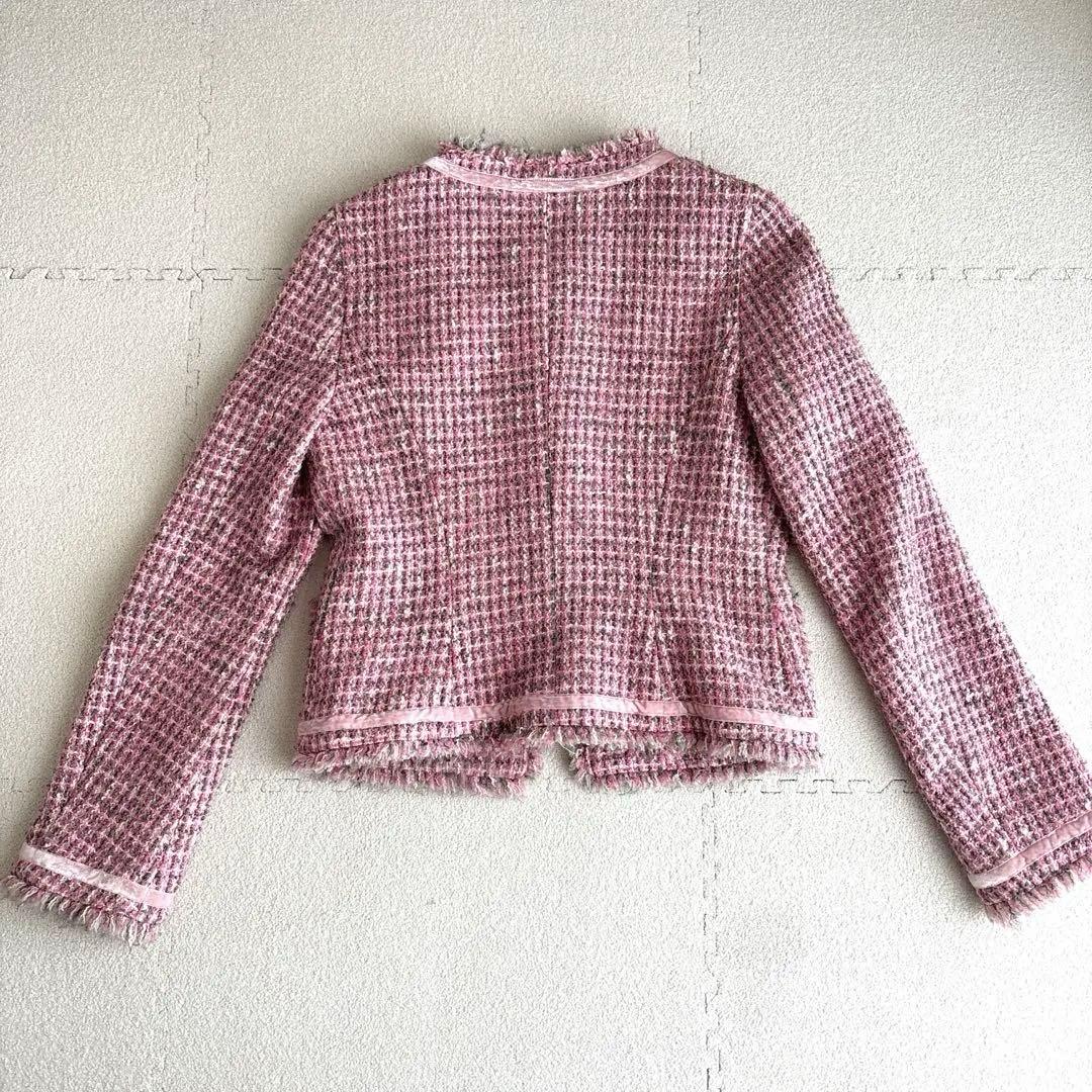 COURREGES ピンク ツイードジャケット L 美品 姫系 通勤 卒園式