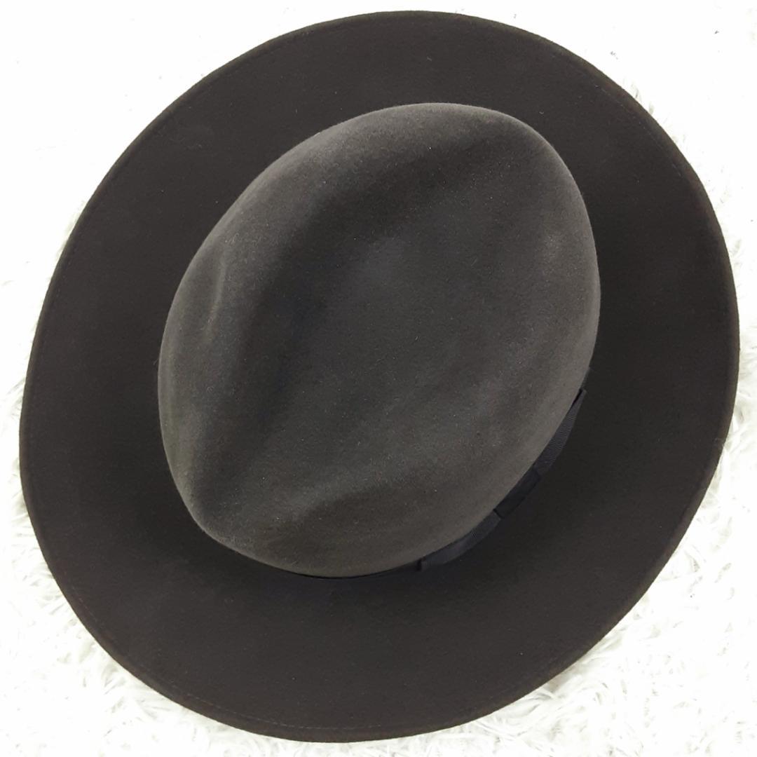 美品◎BUNJIROW ブンジロウ ラビットファーハット ブラウン 茶 文次郎