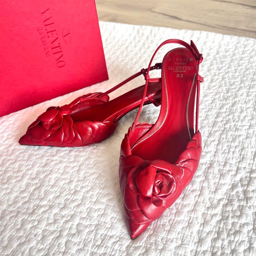 ヴァレンティノ ガラヴァーニ ATELIER フラワーパンプス 花 ミュール