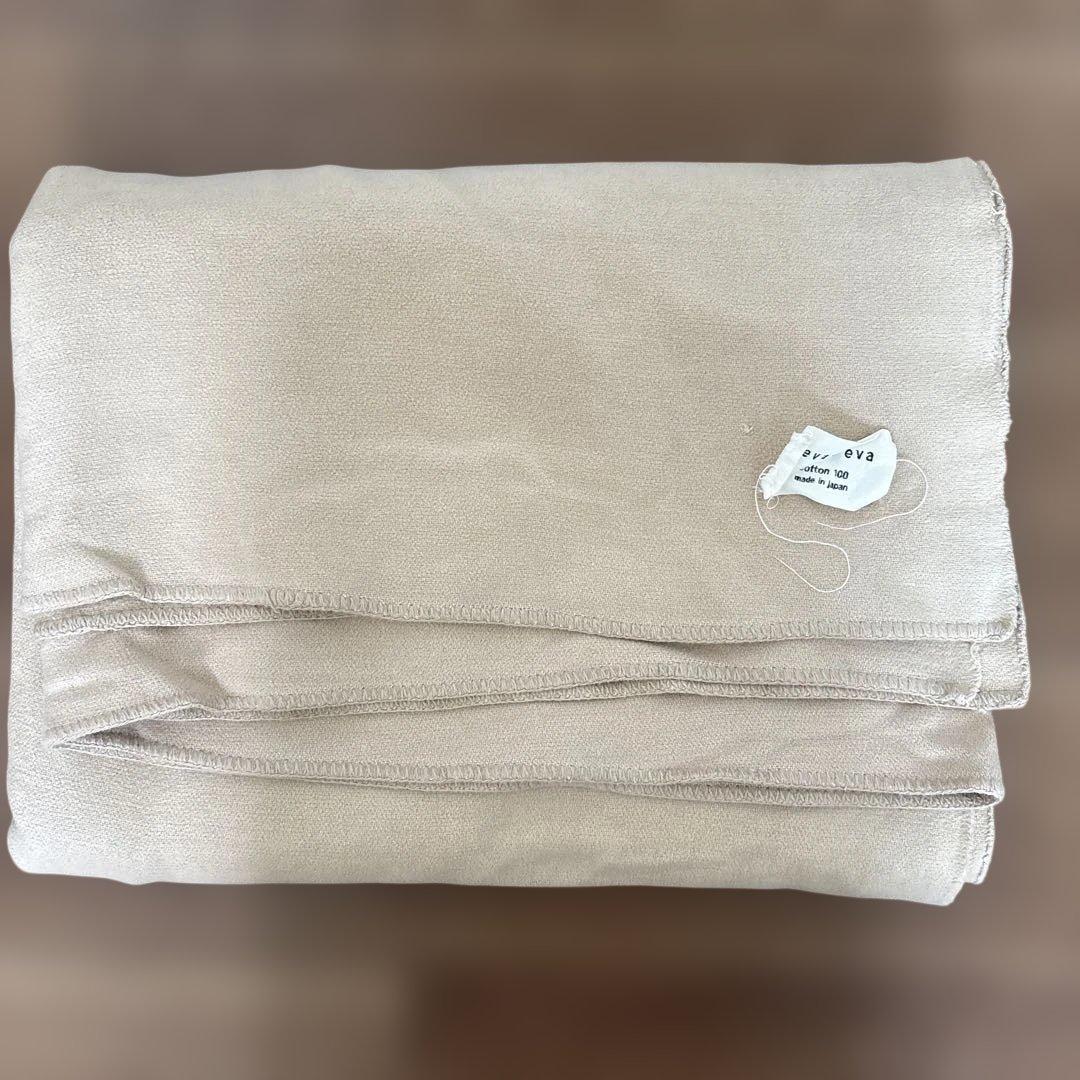 evam eva コットン　ブランケット　セージ色