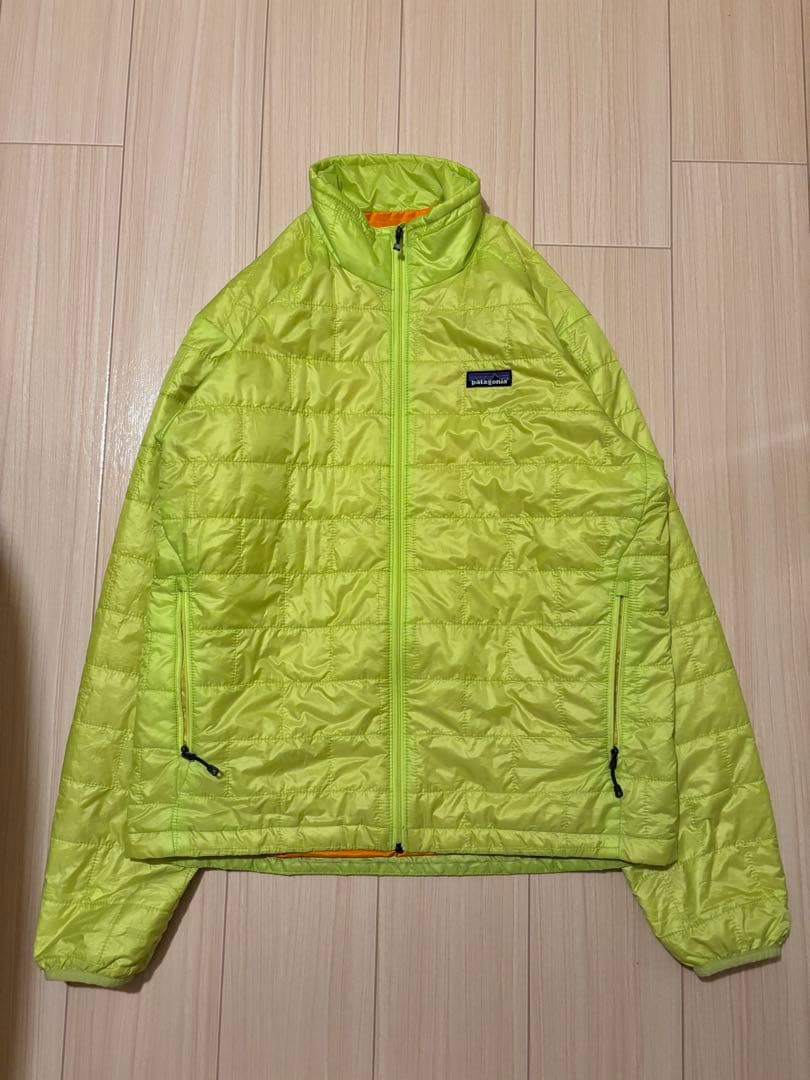 パタゴニア ナノパフジャケット プリマロフト ライトグリーン メンズMサイズ