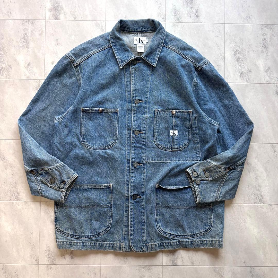 【Vintage】カルバンクライン デニムカバーオール 90s 00s Lサイズ