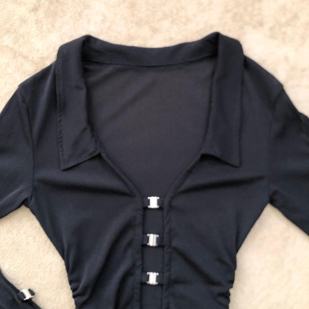 \ 新品・未使用 / メルト ザ レディ sheer hook topsブラック