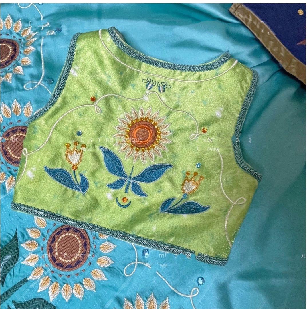 アナ雪　誕生日アナなりきりセット　向日葵ドレス　120サイズ　新品未使用未試着