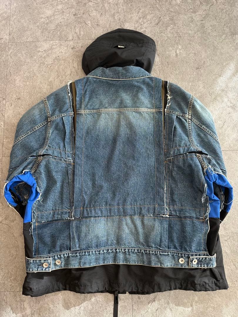 648sacai デニムドッキングダブルフェイスブルゾン