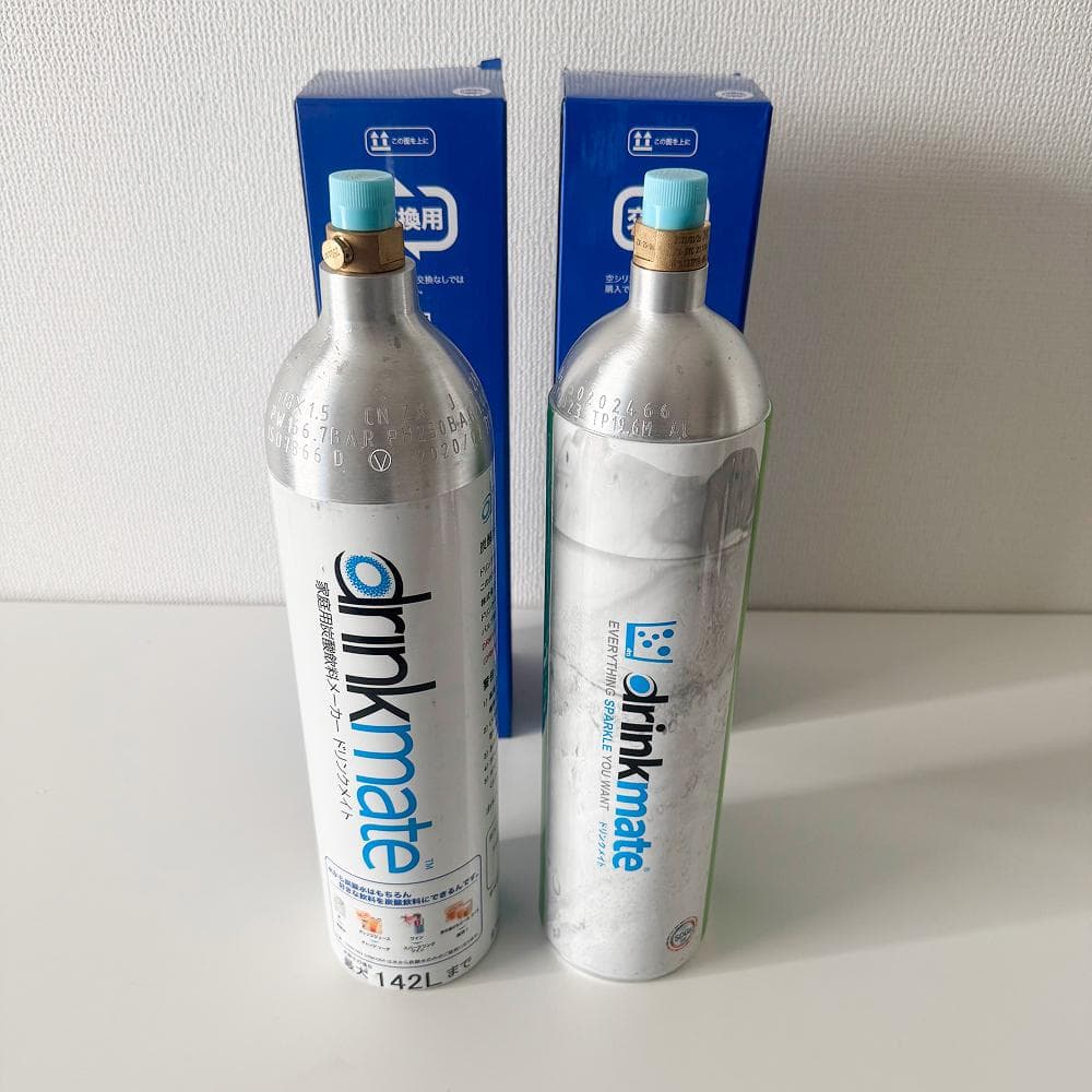 drinkmate ホワイト 水専用モデル ガスシリンダー＆専用ボトル付き
