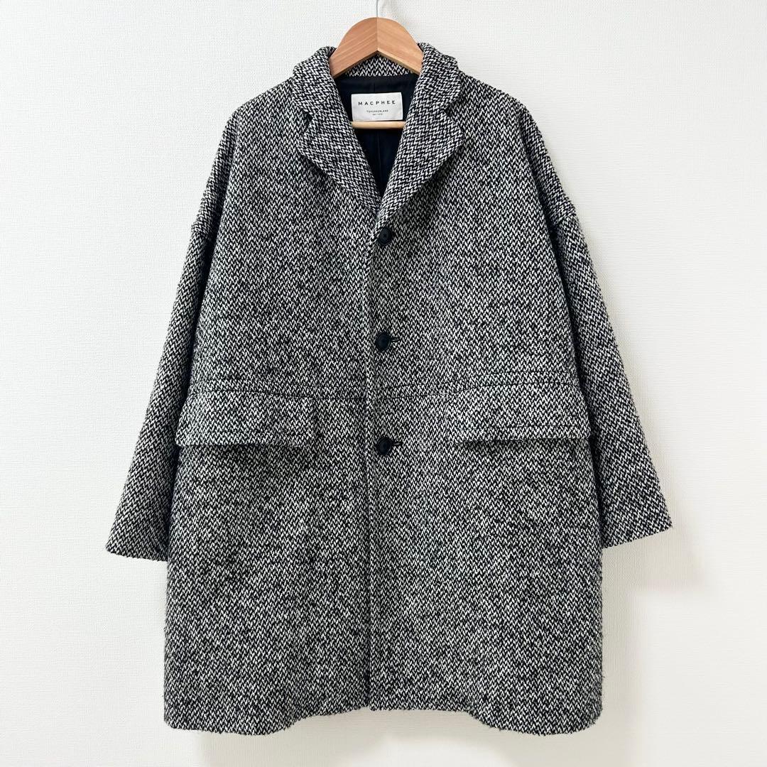 MACPHEE ブロークンツイード オーバーサイズドコート　34