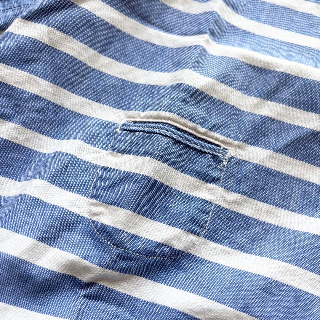 【極美品】45R スーピマオックスの908オーシャンボタンダウンバスクプル