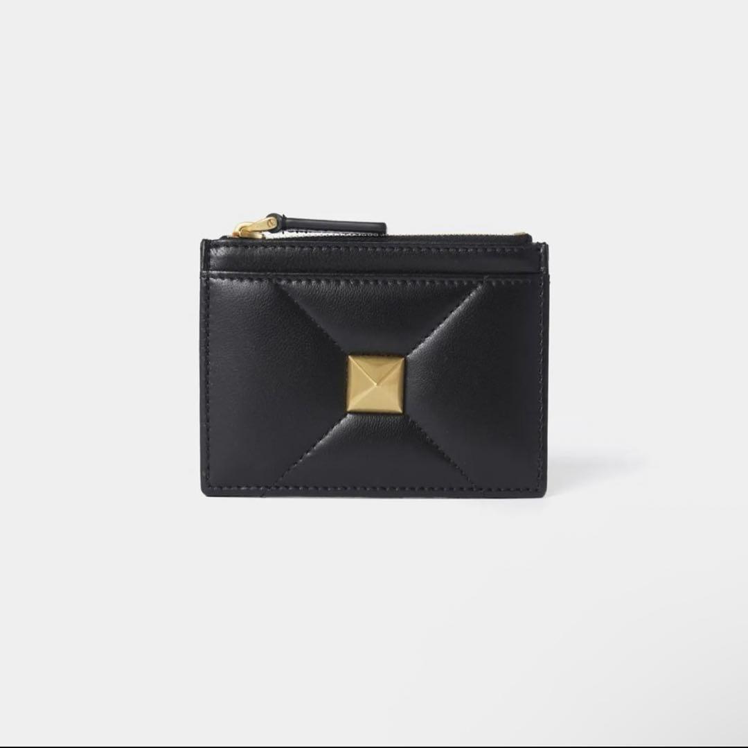 VALENTINO GARAVANI ローマンスタッズ レザーカードケース